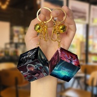 Spirit Cage Cute High-value Creative Keychain Rubik's Cube Third-Order Schoolbag Student Gift Pendan
