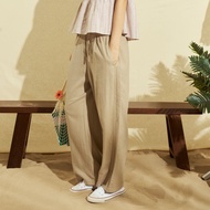 Giordano Womens Linen Viscose Pants 05415025002 กางเกงขายาวผู้หญิง กางเกงจิออดาโน
