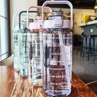 Clear Motivational Drinking Water Bottle Bpa Free Capacity 2000 ml