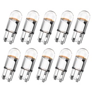 10X Newest Led W5W T10 Cob Glass Car Light Bulb Auto Automobiles clearance Reading Dome Wedge License Plate Lamp DRL Styling 12v