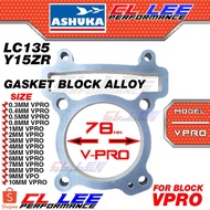 Ashuka Yamaha Y15 / LC135 VPRO Alloy Spacer Block Gasket Y15ZR LC 4S 5S FOR IKK VPRO &amp; BLOCK RED LEO SLEEVE LUAR 78MM