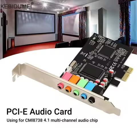 PCI-E 4.1 Sound Card Computer PCIE 4.1 Channel 3D Audio 6 Channels 3D Games Music Digital Sound Card