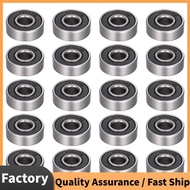 20 Pack 608- Ball Bearing - Double Rubber Sealed Miniature Deep Groove Ball Bearings for Skateboards