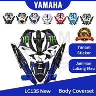 YAMAHA 135LC V2 V3 V4 Body Cover Set Coverset Tanam Sticker LC135 New LC 135 DOXOU MONSTER RC 2019 2