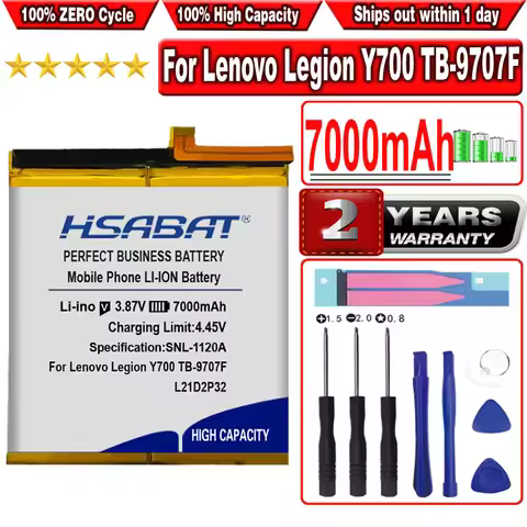 HSABAT 7000mAh L21D2P32 Battery for Lenovo Legion Y700 TB-9707F TB320FC