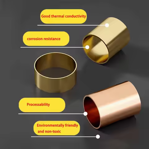 1PCS Brass Copper Sleeve Copper Hoop Ring Tube Handle Staff Copper Tube External OD 24/25/26/28/30/3