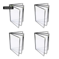 4PCS Menu Covers, Menu Covers 8.5X11Inch, Menu Holder 4 Page 8 View, Restaurant Menu Covers for A4 S