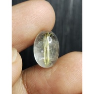 Golden Rutilated Quartznatural 12.8 x 9 x 6.8 mm 5.9 Ct Amethyst Sandalwood Hair Gold Oval Cabochon 