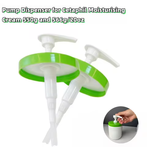 Pump Dispenser for Cetaphil Moisturising Cream 550g and 566g/20oz, Pump Head with Lid Compatible wit