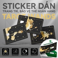 TAROT WANDS Decorative Stickers (SET OF 4) - ATM Card Sticker (Apartment Card, Vehicle Card, Debit, 
