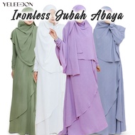 Jubah Abaya Jubah Orkid Jubah Abaya Dress Muslimah Abaya Dress Plus Size Long Dress Jubah Abaya moscrepe Baju Umrah Muslimah Ironless