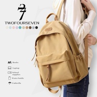 247CLUB fashion solid color waterproof college student school backpack