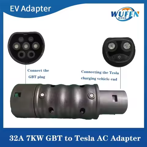 GBT To Tesla Adapter 16A 32A Fast Charging Adapter 3.5KW 7KW Portable EV Charger Adapter 250v EVSE C