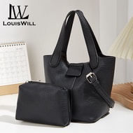 กระเป๋าผู้หญิง LouisWill กระเป๋าขนาดถือได้นุ่มพิเศษกระเป๋า PU หนึ่งไหล่ Crossbody ตะกร้าแม่และลูกกระเป๋าถังกระเป๋าข้ามกระเป๋าสำหรับลำตัวสำหรับการเดินทางออกไปทำงาน