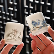 Suet Jade White Porcelain Tea Cup Household Drinking Tea Cup Master Cup Tea Cup Tea Cup Personal Spe