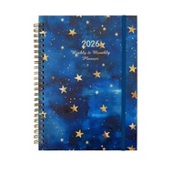 2026 Weekly Monthly Planner A5 Size English Agenda Stylish Design Schedule Notebooks Office School S