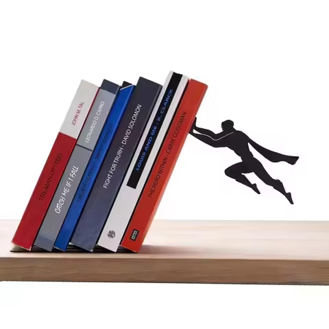 Metal Bookshelf Creative Art Personalized Book Baffle By Clip Desktop Book Storage Ornament