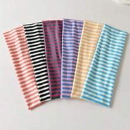 6pcs/Set Women's Elegant Sweet Striped Printed Elastic Sports Headbands, Suitable For Daily Wear, Fi