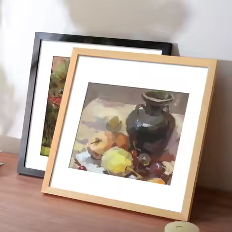 Square Wood Photo Frame for Wall Hanging 20X20cm 30x30cm Wood Wedding Picture Frame Stand for Pictur