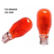 T15 ORANGE 16W 12V Halogen Bulb Third Brake Light Bulb PROTON X50 PERODUA MYVI/VIVA/ALZA/AXIA/TOYOTA