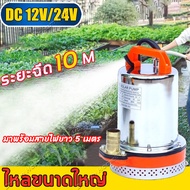 ปั๊มแช่ เครื่องสูบน้ำ ปั๊มน้ำ ไดโว่ 1 นิ้ว 12V/24V 300W ปั้มดูดน้ำ ปั๊มโซล่าเซลล์ 12V DC ได้โดยตรง ขดลวดทองแดง 100% ปั๊มน้ำ ปั๊มโซล่า  สายไฟ 5 เมตร สแตนเลส ปั๊มจุ่ม