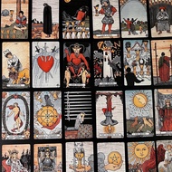 12*7cm Rings of Fortune Tarot with Wood Grain Textures 78 Pcs Tarot Cards Morandi Palette To Depict 