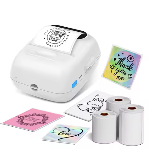 Portable Label Printer Marklife P50 Mini Printer Thermal Label Maker Self Adhesive Sticker Machine S
