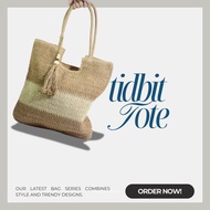 TIDBIT TOTE - Summer fringe woven tote hand bag fashion shoulder casual women handbag beach straw ba