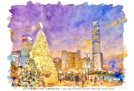 木蒔導賞 手繪明信片 - 2014-2015香港繽紛冬日節 香港旅遊發展局