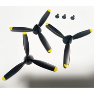 3 Sets Rc Plane 3-Blade Propeller with Propeller Savers and 3 Adapters for VOLANTEXRC P51 F4U P40 BF