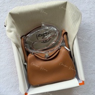 Mini Lindy II 金棕銀扣 gold stamp g 包驗