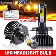 KATEWAY 2pcs Car Headlight Dual-Color H4 110W 16000LM LED H7 H1 H3 H8 H11 9005 9006 3500K 6500K car 