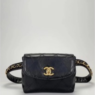 「JL精品代購」 Chanel 香奈兒 黑金腰包