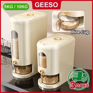 GEESO Super Capacity 5KG/10KG Rice Dispenser Rice Bucket Insect Moisture Proof Food Storage Containe