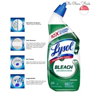 🇸🇬 Lysol Toilet Bowl Cleaner with Bleach, 10x Cleaning Power, Clean Scent, 24 fl oz (709ml)