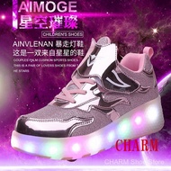 【Original】Heelys Shoes Student Roller Shoes Thin Two-Wheel Convertible Shoes Children's Light-Up Fla