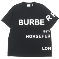 Burberry 8040764 100%純棉 Tisci 時期 Horseferry 圓領短袖T卹，黑色，M碼，正品男款，品相極佳。