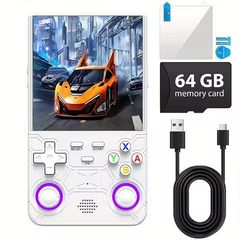 R36 Ultra Retro Handheld Game Console Linux System 4.0-inch IPS HD 4K 64G 20000 Games Portable Pocke