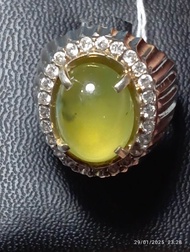 Cincin Mata Batu Natural Sungai Dareh Pucuk Pisang Giwang Premium Ring Perak Pesanan (Kolektor Item)