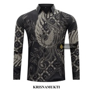 KEMEJA Original Batik Shirt With KRISNAMUKTI Motif, Men's Batik Shirt For Men, Slimfit, Full Layer, Long Sleeve