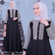 GAMIS CRINKLE KOMBINASI RENDA BROKAT - GAMIS VELA CRINKLE AIRFLOW PREMIUM - GAMIS WANITA DEWASA JUMBO LD 120 VIRAL KEKINIAN