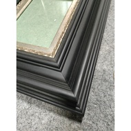 S.a.Frame | / Photo Frame Wooden Frame Double Frame Black Profile Silver Trim Carving 6R