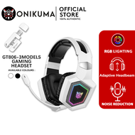 Onikuma GT806 Gaming Earphones Wireless Bluetooth 5.4V/2.4GH2 Headset with RGB Light Detachable Micr