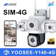USEE Y140-4G YOOSEE กล้องวงจรปิด แสดงภาพพร้อมกัน3หน้าจอ Full HD 18MP กันน้ำ IP67 ระบบการแจ้งเตือน กล