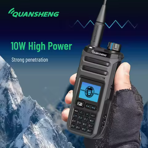 Quansheng TK11(5) Walkie Talkie 10W Dual Band Radio 999 Channels UHF VHF DTMF AM FM SSB NOAA Wireles