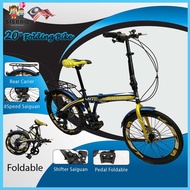 Basikal Lipat 20inci Folding Bike With Rear Carrier Easy Foldable Dewasa/Budak/Lelaki/Perempuan
