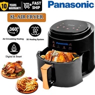 Panasonic Air Fryer Non-Stick 8L Large Capacity 360°C Hot Air Fryer 1500W 30min Fryer Healthy Temper