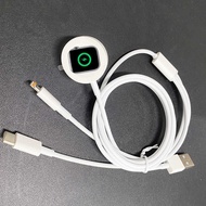Three-in-One Magnetic Watch Wireless Charger Suitable for iwatch1-9 One-to-Three USB-A Mobile Phone 