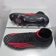 F50 high elite messi fg 39--45 black-red men's soccer shoes anti-slip and wear-resistant football sh