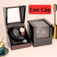HIGH QUALITY WOODEN 2 ROTARY MECHANICAL WATCH BOX